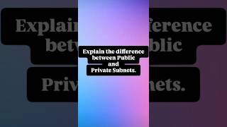 Public &amp; Private Subnets#VPC #Subnets #InterviewTips #CloudComputing #AWSforBeginners #TechInterview