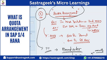 What is Quota Arrangement in SAP S/4 HANA
