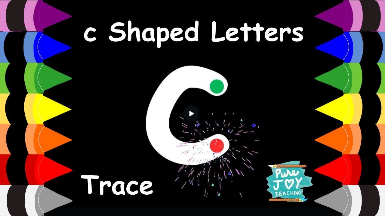 c shaped letters Handwriting with letter sounds - YouTube
