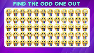 FIND THE ODD ONE OUT game | find the odd EMOJI GAME #emojichallenge #findtheoddemojiout