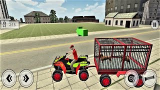 🏍🐕Pet Dog Atv Cargo Transporter - Us City Offroad Dog Transport Driving: Atv Bike - Android Gameplay