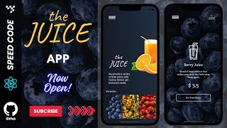 React Native App Development Speed Coding: Juice App Tutorial