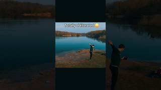 Skipping stone completely destroyed 🥀Nothing but dental records 🕵♂️#outdoors #nature #rockskipping