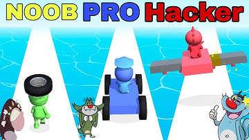 NOOB Vs PRO vs HACKER in Kart Race.io OGGY with Jack Android iOS