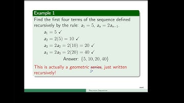 Recursive Sequences 1
