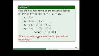 Recursive Sequences 1