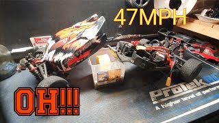 Team Corally Python 6s + 47mph + kerb = 🤦‍♂️