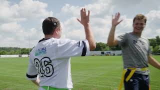 Special Olympics athletes train with NFL players Drake Maye, Darren Woodson and Harrison Smith