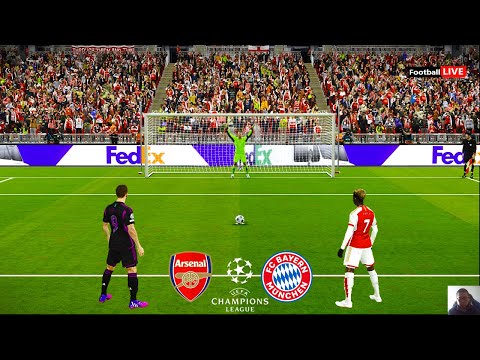 Arsenal vs Bayern Munich - Penalty Shootout | Quarter Final UEFA Champions League 2024 | PES