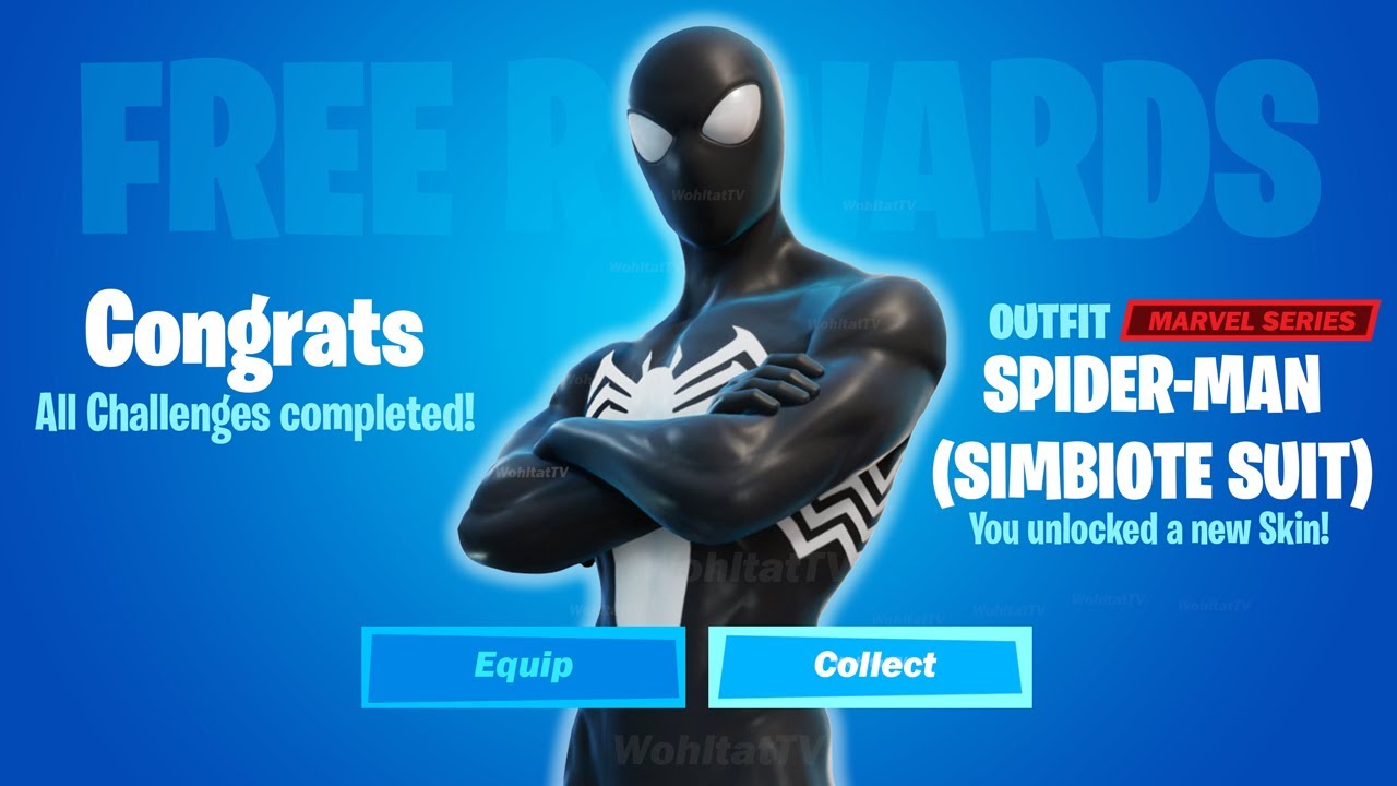 How to get the BLACK Spiderman Skin Fortnite Chapter 3 (Fortnite