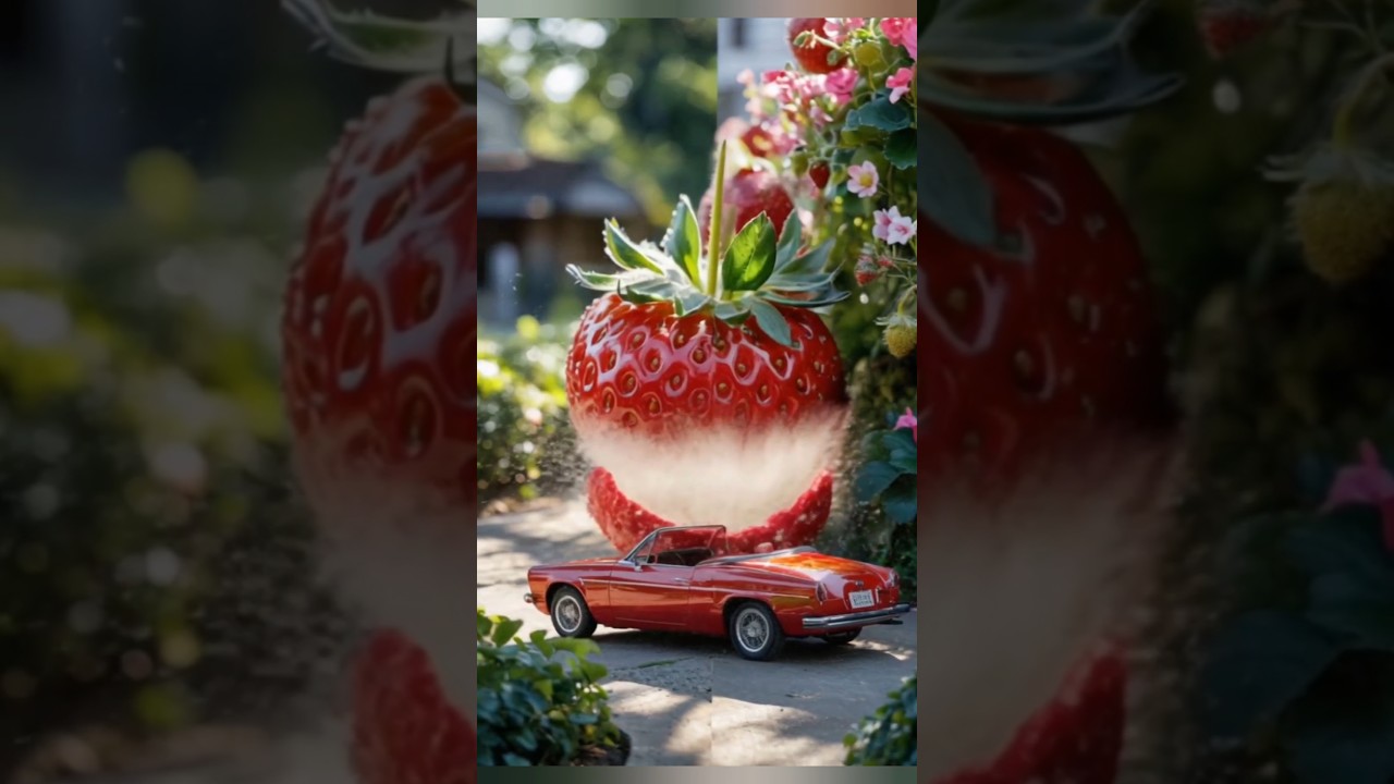 From Farm to Fun: The Strawberry Car Adventure 🚗✨ 