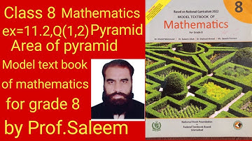 class 8th(math),ex=11.2,Q(1,2), pyramid,Area of a pyramid, IMCB, Federal schools,