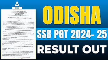 SSB PGT Result 2024 Odisha | How to Check SSB PGT Result 2024-25 ?
