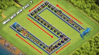 TH 12 Defense in Line vs All Troops | clash of clans screenshot 5
