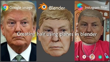 Creating Hair for a 3D face in easy way using blender | SparkAR studio | Irfan Lesnar | Trump part 2