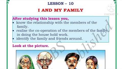I and my Family Class 1 EVS full lesson explanation and textbook activities Karnataka state syllabus