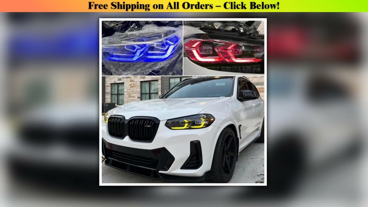 CSL Yellow Angel Eye DRL LED Boards For 2022 2023 BMW X3 X3M G01 X4 X4M G02 F97 LCI Headlight Blue