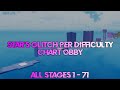 Aquas glitch per difficulty chart obby all stages 171 renamed yes