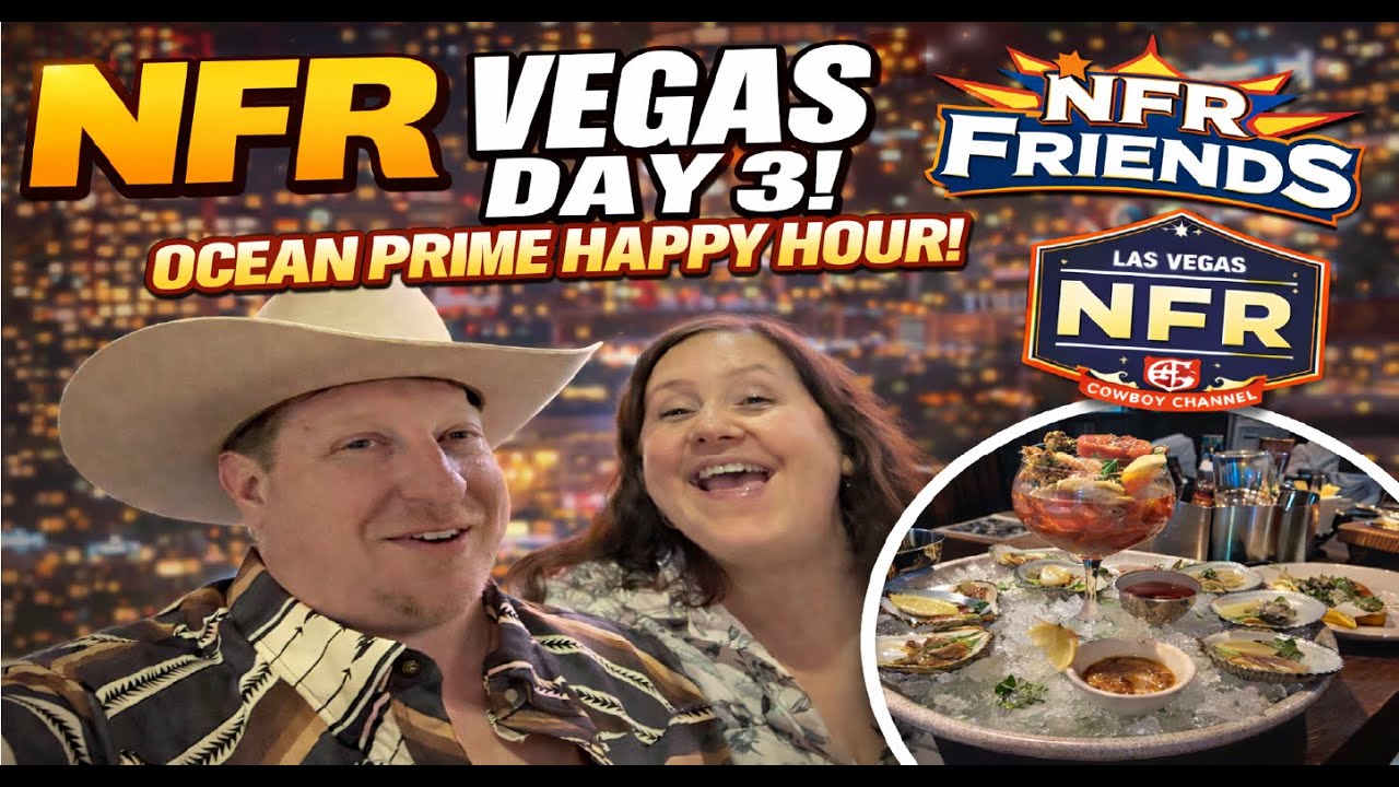 Vegas NFR Day 3 🎄 Ocean Prime Happy Hour, Bellagio Conservatory & Caesars Palace