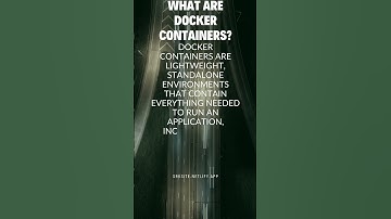 What are Docker containers? #shorts
