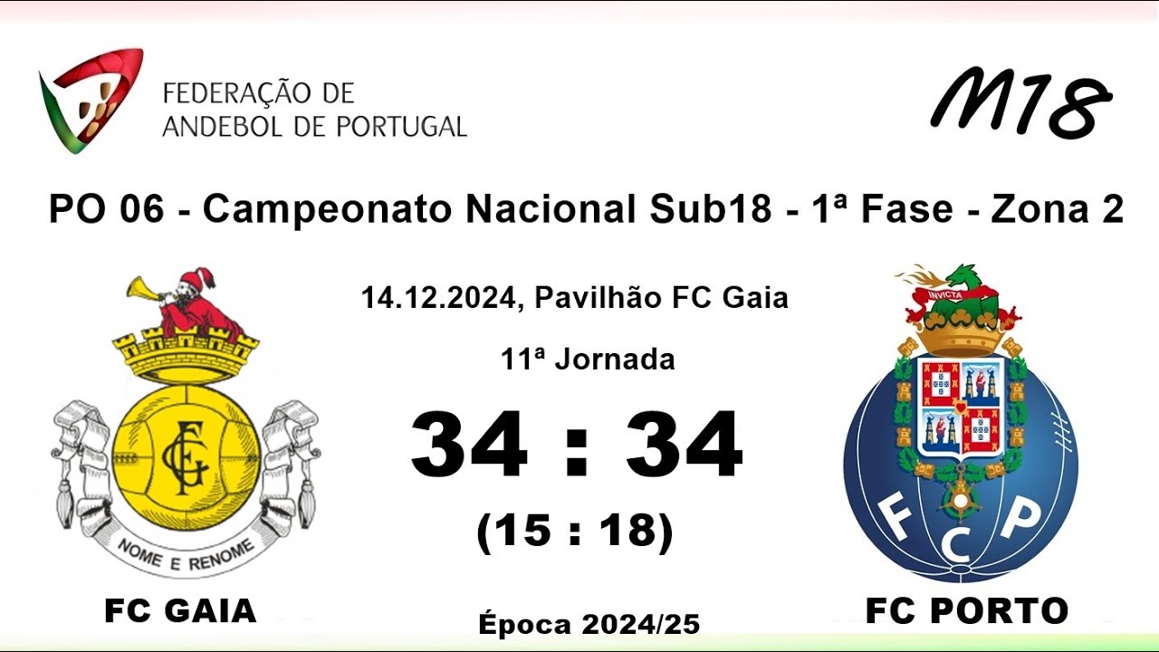 (SUB18) FC GAIA 34X34 FC PORTO