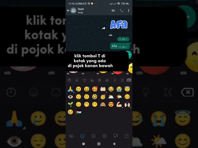 Cara Membuat Stiker kata pada Whatsapp class=