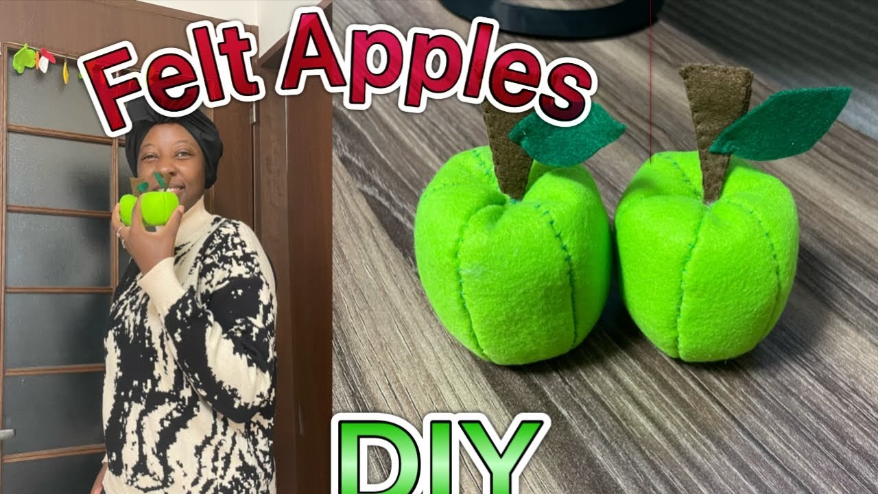 Felt Apples Craft for Kids – Easy Sewing Project| How to Sew Felt Apples | Easy DIY Craft Tutorial