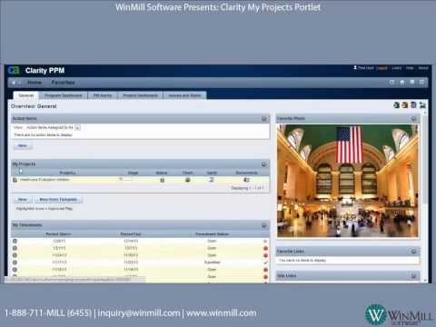 WinMill Software Presents: CA Clarity My Projects Portlet