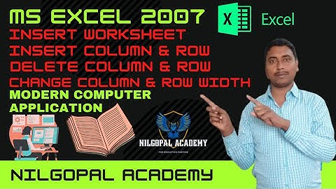 Editing Workbook| Ms-Excel2007| H.S Computer Application Suggestion 2022