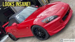 Replacing the soft top on our Honda S2000 Project and Painting the rims!