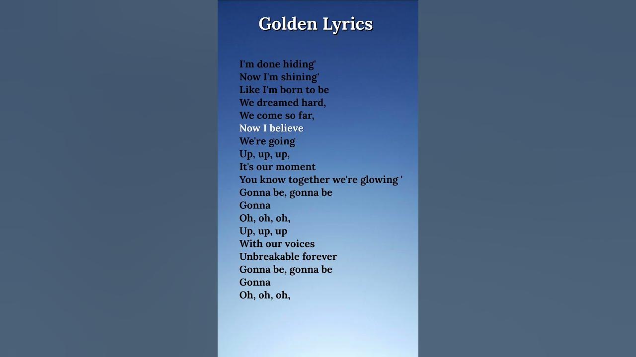 Huntrix- Golden (lyrics) #kpopdemonhunters #huntrix #lyrics #golden Huntrix- Golden (lyrics) #kpopdemonhunters #huntrix #lyrics #golden