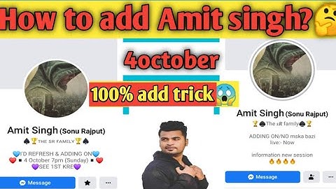 How to add Amit singh ? Amit singh ko 2min me add kare// #4october I
