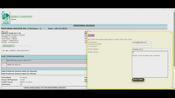 How To Send PROFORMA INVOICE [PI] As PDF By Email In simpliRP ERP For SME  ERP MSME  ERP