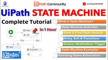 UiPath State Machine Complete Tutorial in 1 Hour || State Machine Workflow ||  UiPathRPA