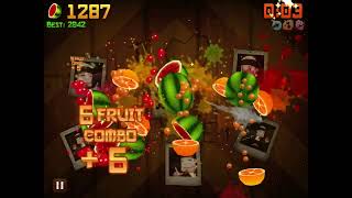 Fruit Ninja Arcade Mode with I Heart Sensei Dojo and Mr. Sparkle and All Power Ups screenshot 4