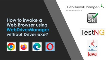 How to invoke a Web Browser using WebDriverManager without Driver.exe?