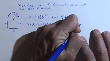 Maximizing the Area of a Norman Window given the Perimeter