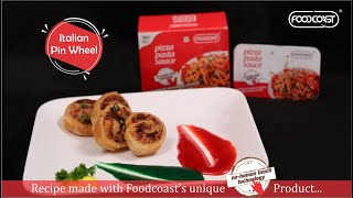 HOW TO MAKE “ITALIAN PIN WHEEL”AT HOME WITH FOODCOAST PIZZA PASTA SAUCE| PINWHEEL SAMOSA|SAMOSA ROLL