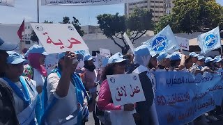 احتجاجات حاشدة بالدارالبيضاء للمطالبة بالحقوق وتحسين وضعية العمال