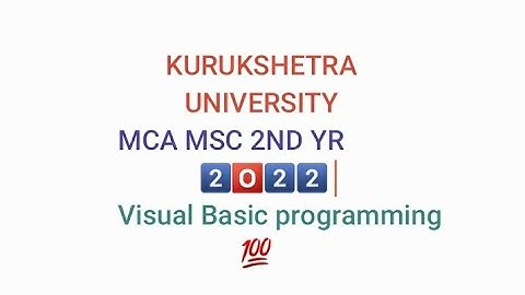 22 Visual Basic programming mca& msc 2nd yr #2️⃣🅾️2️⃣2️⃣ #onestopsolutionquestionpaper