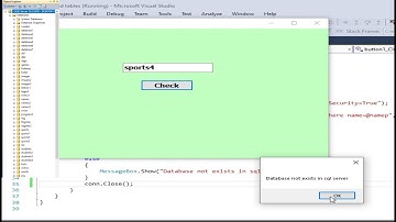 C# tutorial| How to check database exists in SQL Server database