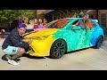 Spray Painting My Little Sister's ENTIRE Car! | The Legit Family