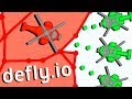 The ULTIMATE BASE DEFENSE and DESTROYING ENEMIES! - Defly.io Gameplay - New IO Game