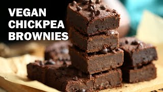 Vegan chickpea brownies. grain free brownies with chickpeas and nut
butter or seed butter. fudgy healthy no added oil, refined sugar. full
recipe : ...