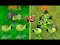 PvZ 2 Peashooter Team (lv5) Vs PvZ 1 Team - Which Team Plant Will Win?