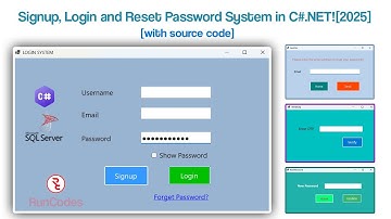 Signup, Login and Reset Password System in C#.NET in 2025 [With Source Code]