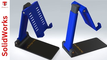 Advanced SolidWorks: Adjustable Mobile Phone Holder Tutorial | Design and Assembly.
