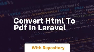 Convert html to pdf in laravel