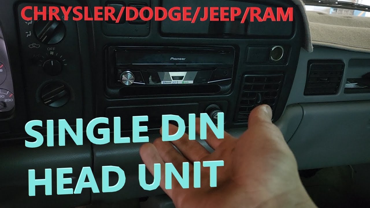 1994-2001 Dodge ram Single Din Head Unit / Radio Install - YouTube