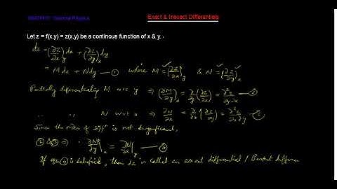 Exact and Inexact differentials